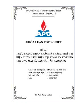 Thực trạng nhập khẩu thiết bị điện tử tại Công ty Tân