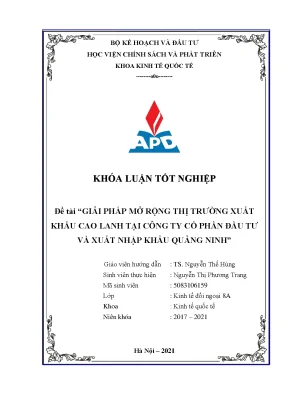 Giải pháp mở rộng thị trường xuất khẩu cao lanh tại 