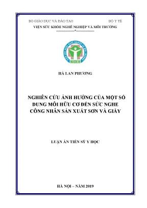 Nghiên cứu ảnh hưởng dung môi hữu cơ đến sức nghe công 