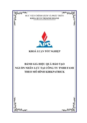 Đánh Giá Hiệu Quả Đào Tạo Nguồn Nhân Lực Tại Công Ty 