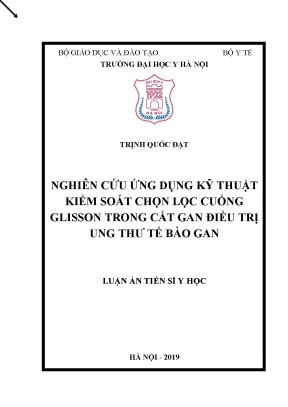 Nghiên cứu ứng dụng kỹ thuật kiểm soát cuống Glisson 