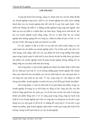 Kế toán chi phí sản xuất và giá thành sản phẩm tại Công