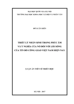 Ý Nghĩa Triết Lý Nhân Sinh Trong Phúc Âm Đối Với Tín Đồ 