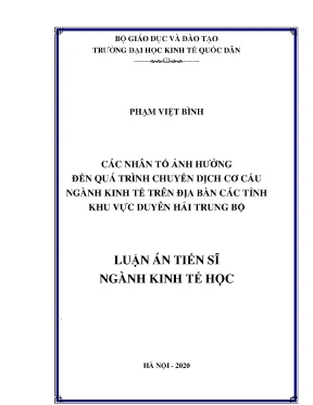 Những nhân tố ảnh hưởng đến chuyển dịch cơ cấu ngành 