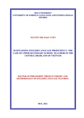 Năng lực ngoại ngữ của giáo viên tiếng Anh tại Tây 