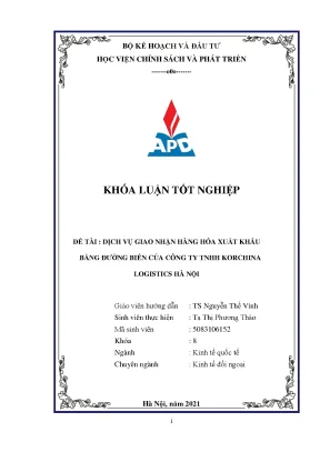 Dịch vụ giao nhận hàng hóa xuất khẩu đường biển tại 