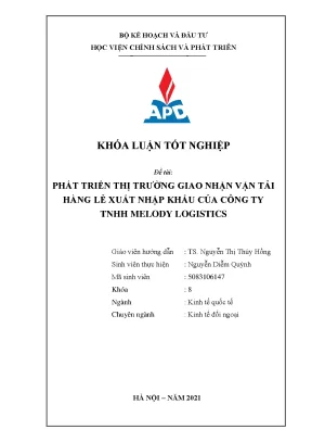 Phát triển thị trường giao nhận vận tải hàng lẻ nhập 