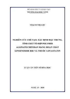 Nghiên cứu polymer alginate chitosan mang ginsenoside 