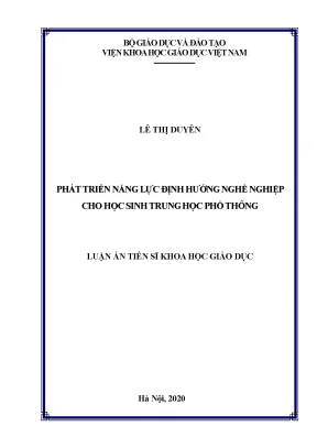 Phát triển năng lực định hướng nghề nghiệp cho học sinh 