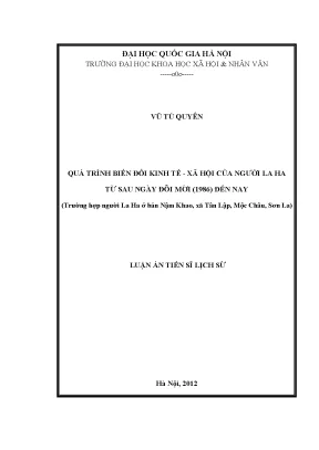 Biến Đổi Kinh Tế Xã Hội Của Người La Ha Từ 1986 Đến Nay 