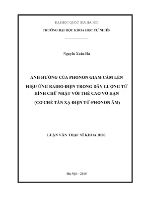 Ảnh hưởng của phonon giam cầm đến hiệu ứng radio điện 