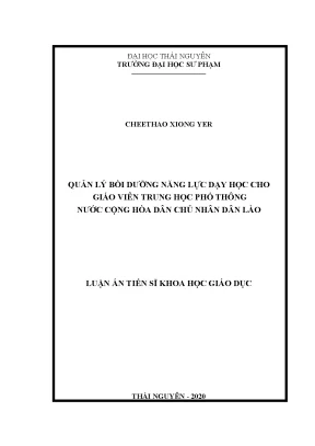 Nâng cao năng lực dạy học cho giáo viên trung học tại Lào