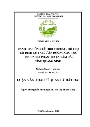 Đánh giá công tác bồi thường và tái định cư dự án đường