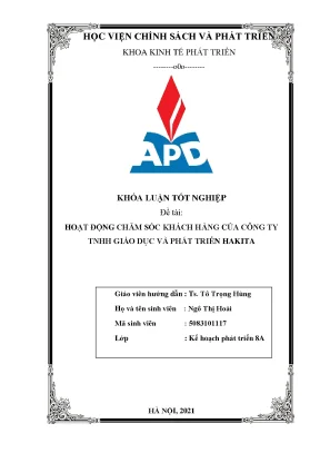Chăm sóc khách hàng tại Công ty TNHH Giáo dục và Phát 