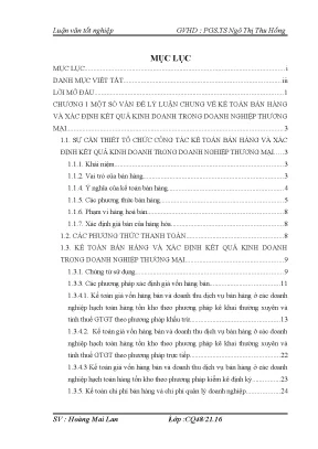 Nghiên cứu kế toán bán hàng và kết quả kinh doanh tại