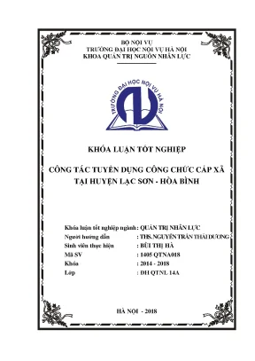Tuyển Dụng Công Chức Cấp Xã Tại Huyện Lạc Sơn - Luận Văn 