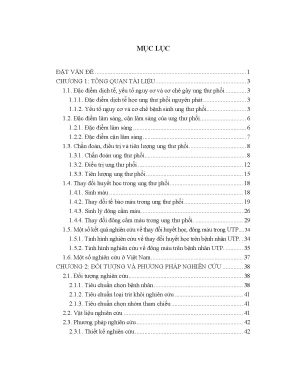Nghiên cứu chỉ số huyết học ở bệnh nhân ung thư phổi