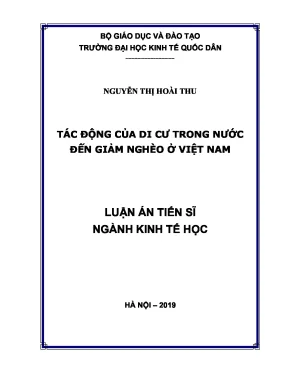 Tác động của di cư trong nước đến giảm nghèo ở Việt Nam