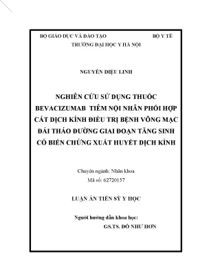 Nghiên cứu hiệu quả bevacizumab và cắt dịch kính trong 