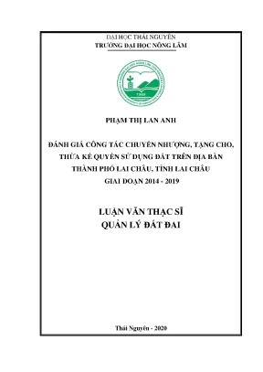 Đánh giá chuyển nhượng quyền sử dụng đất tại Lai Châu 
