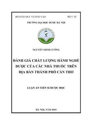 Đánh giá chất lượng hành nghề dược tại các nhà thuốc Cần Thơ