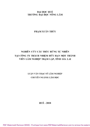 Nghiên cứu cấu trúc rừng tự nhiên tại Gia Lai
