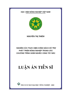 Nghiên cứu chính sách hỗ trợ phát triển nông nghiệp và