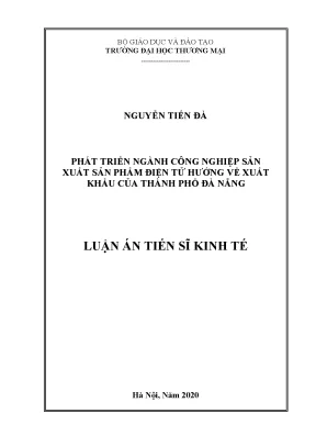 Phát triển ngành công nghiệp điện tử xuất khẩu tại Đà Nẵng