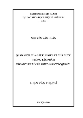 Quan niệm của Hegel về nhà nước trong triết học pháp quyền