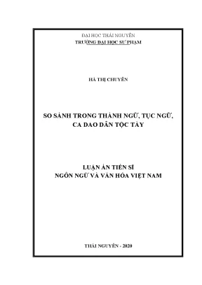 So sánh thành ngữ, tục ngữ và ca dao của dân tộc Tày