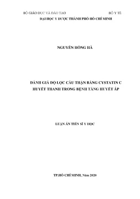 Đánh giá độ lọc cầu thận bằng cystatin C trong bệnh tăng 