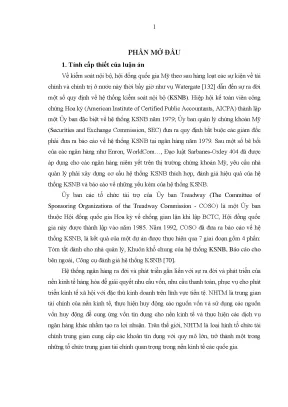 Cải tiến hệ thống kiểm soát nội bộ tại ngân hàng thương