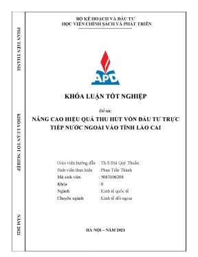 Tăng cường thu hút vốn đầu tư trực tiếp nước ngoài vào 