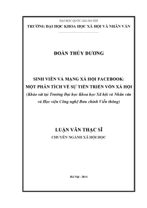 Phân Tích Sự Tiến Triển Vốn Xã Hội Qua Facebook Tại 
