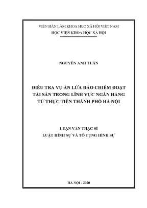 Nghiên cứu lừa đảo chiếm đoạt tài sản ngân hàng tại Hà Nội