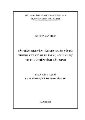 Nguyên tắc suy đoán vô tội trong xét xử hình sự tại Bắc Ninh