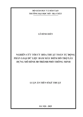 Tối ưu hóa thuật toán phân loại dữ liệu đám mây cho mô 