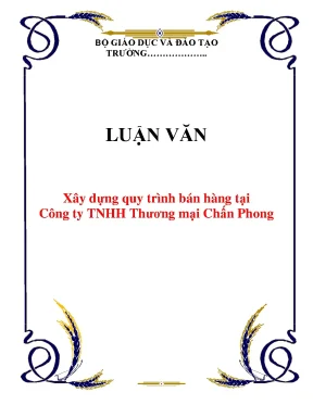 Quy trình bán hàng hiệu quả tại Công ty TNHH Thương mại 