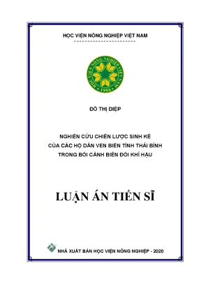 Chiến lược sinh kế bền vững cho hộ dân ven biển Thái 