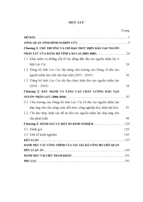 Đào Tạo Nguồn Nhân Lực Tỉnh Lào Cai (2001-2010): Đánh 