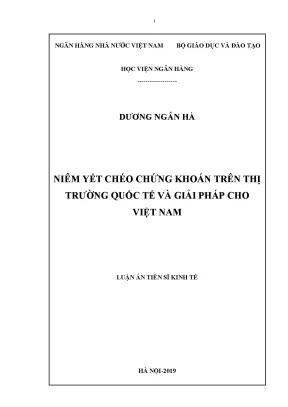 Giải pháp niêm yết chéo chứng khoán quốc tế cho Việt Nam