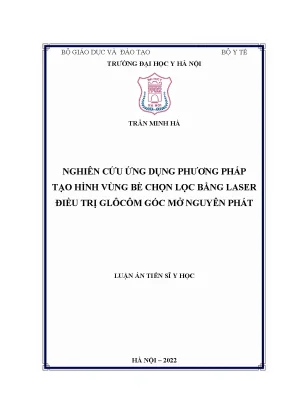 Phương pháp laser điều trị glôcôm góc mở: Nghiên cứu ứng 