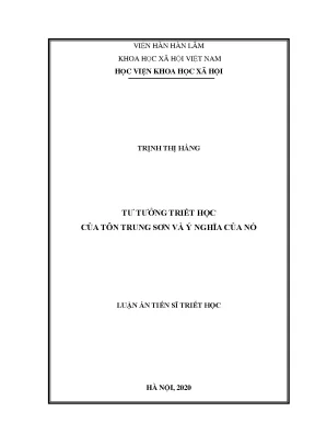 Tư tưởng triết học Tôn Trung Sơn và ý nghĩa của nó