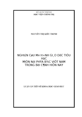 Mô Hình Giáo Dục Tiểu Học Miền Núi Phía Bắc Việt Nam 