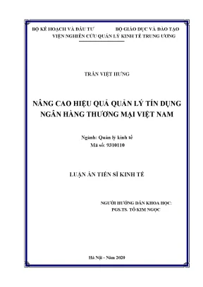 Tăng cường hiệu quả quản lý tín dụng tại ngân hàng