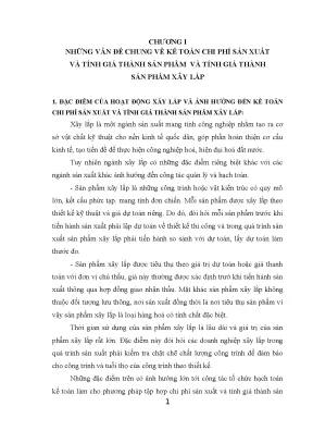 Báo cáo chi phí và giá thành sản phẩm xây lắp