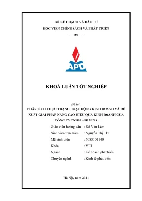 Phân Tích Hoạt Động Kinh Doanh và Giải Pháp Tăng Hiệu 