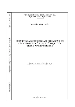 Quản lý khám chữa bệnh tại cơ sở y tế công lập ở TP.HCM