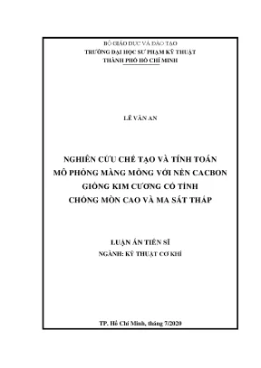 Nghiên cứu chế tạo màng mỏng cacbon giống kim cương 
