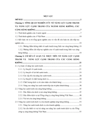 Nâng cao năng lực cạnh tranh của Tổng Công ty Cảng Hàng 